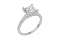 18ct White Gold Princess Cut 1.82 Carat tw of  Diamond Ring