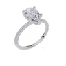 18ct White Gold Pear Cut 1.89 Carat tw of  Diamond Ring