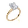 18ct Yellow Gold Emerald Cut 2.08 Carat tw of Lab-Grown Diamond Ring