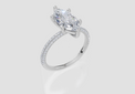18ct White Gold Marquise Cut 2.32 Carat tw of  Diamond Ring