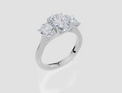 18ct White Gold Oval Cut 2.50 Carat tw of Diamond Ring