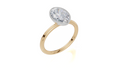 18ct Yellow Gold Oval Cut 2.00 Carat of Lab-Grown Diamond Ring