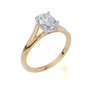 18ct Yellow Gold Oval Cut 1.00 Carat of Lab-Grown Diamond Ring