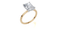 18ct Yellow Gold Radiant Cut 3.00 Carat of Lab-Grown Diamond Ring