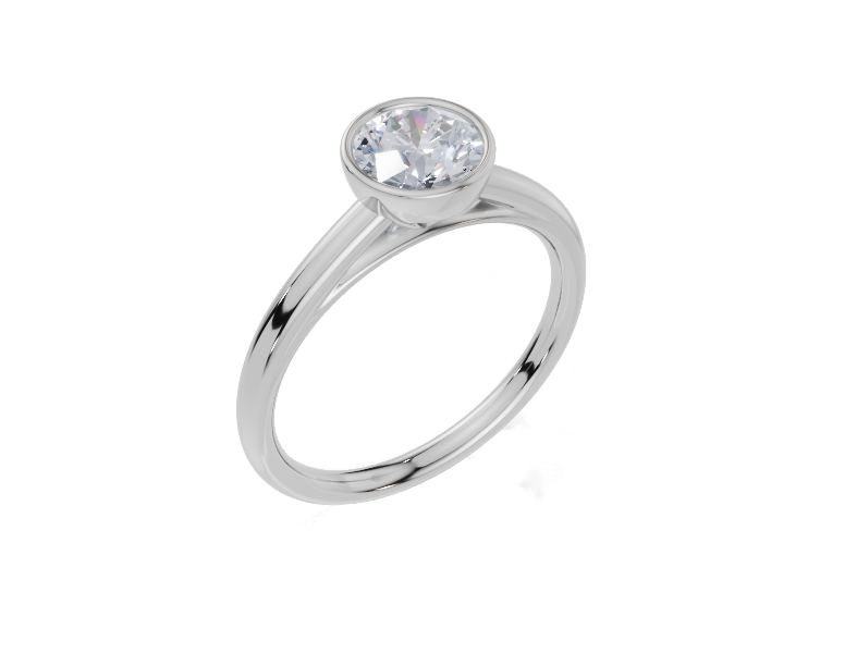 18ct White Gold Round Cut 0.75 Carat of Lab-Grown Diamond Ring