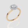 18ct Yellow Gold Round Cut 0.68 Carat tw of  Diamond Ring