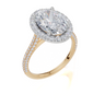 18ct Yellow Gold Oval Cut 3.65 Carat tw of Lab-Grown Diamond Ring