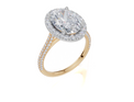 18ct Yellow Gold Oval Cut 3.65 Carat tw of Lab-Grown Diamond Ring