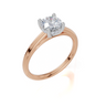 18ct Rose Gold Round Cut 0.80 Carat tw of  Diamond Ring