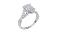 18ct White Gold Oval Cut 2.33 Carat tw of Lab-Grown Diamond Ring