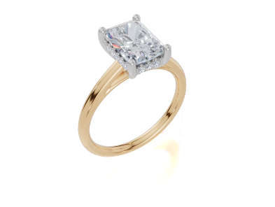 18ct Yellow Gold Radiant Cut 2.08 Carat tw of Lab-Grown Diamond Ring