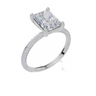 18ct White Gold Radiant Cut 2.34 Carat tw of  Diamond Ring