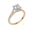 18ct Yellow Gold Round Cut 1.33 Carat tw of Lab-Grown Diamond Ring