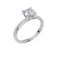 18ct White Gold Round Cut 1.32 Carat tw of Lab-Grown Diamond Ring