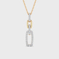 9ct Yellow Gold Round Brilliant Cut 0.12 carat tw Diamond Pendant