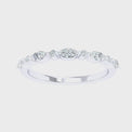 9ct White Gold Marquise & Round Cut 0.33 Carat tw Diamond Ring