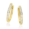 9ct Yellow Gold Round Brilliant Cut with 1/2 CARAT tw of Diamonds Earrings