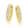 9ct Yellow Gold Round Brilliant Cut with 1/4 CARAT tw of Diamonds Earrings