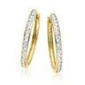 9ct Yellow Gold Round Brilliant Cut with 1 CARAT tw of Diamonds Earrings