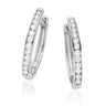 9ct White Gold Round Brilliant Cut with 1/2 CARAT tw of Diamonds Earrings