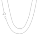 9ct White Gold 50cm Diamond Cut Curb Chain