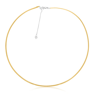 9ct Yellow & White Gold 45-50cm Adjustable Omega Chain