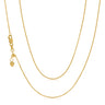 9ct Yellow Gold 45-50cm Adjustable Cable Chain