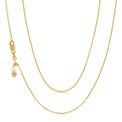 9ct Yellow Gold 45-50cm Adjustable Cable Chain