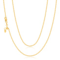 9ct Yellow Gold 50-55cm Adjustable Cable Chain