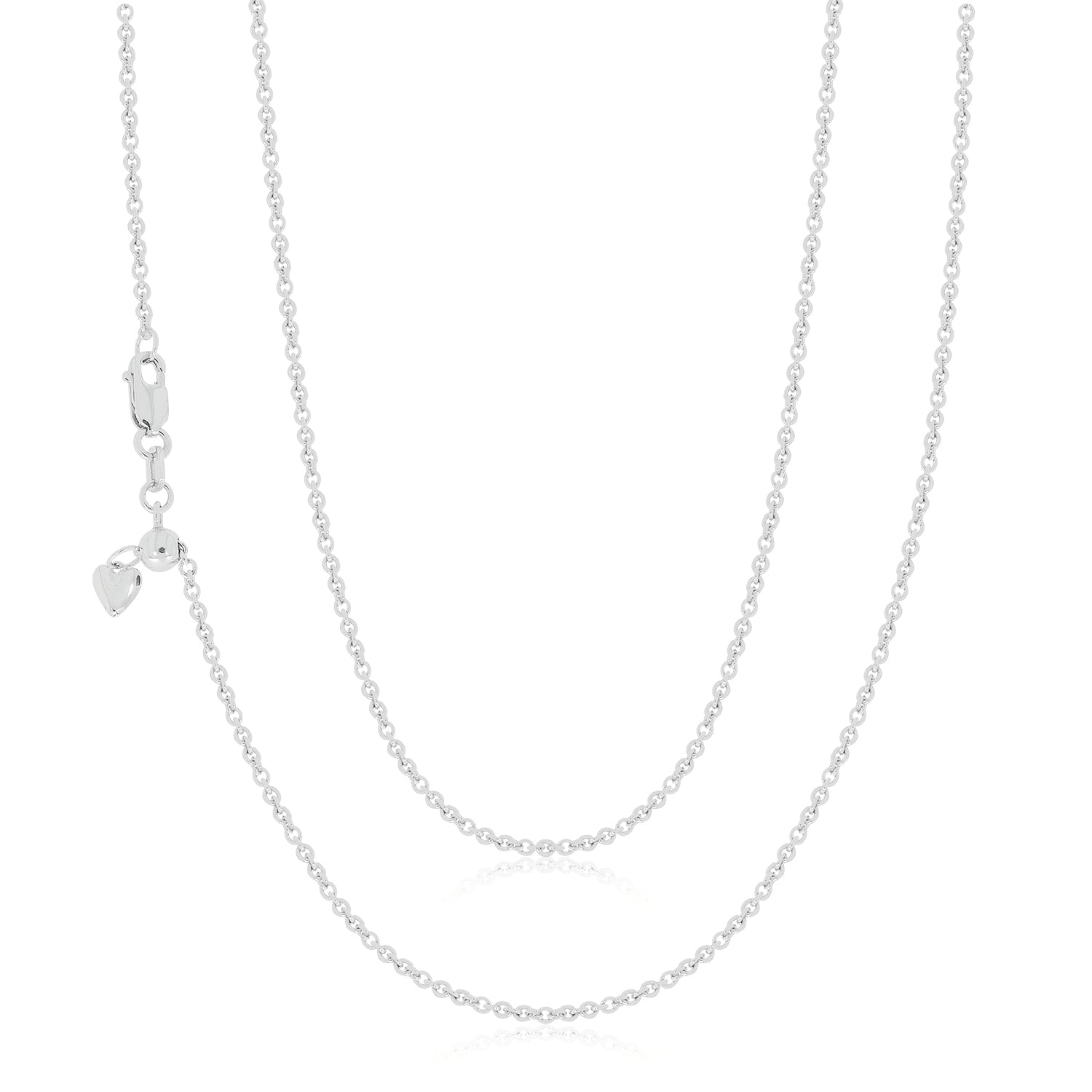 55cm white gold deals chain