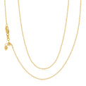 9ct Yellow Gold 50-55cm Adjustable Round Belcher Chain