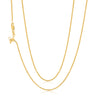 9ct Yellow Gold 50-55cm Adjustable Wheat Chain