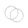 9ct White Gold Round 45mm Polished Hoop Earrings