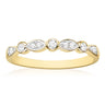 9ct Yellow Gold Round Brilliant Cut with 0.15 CARAT tw of Diamonds Ring