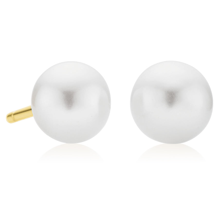 9ct Yellow Gold 5.5-6mm Cultured Freshwater Pearl Earrings