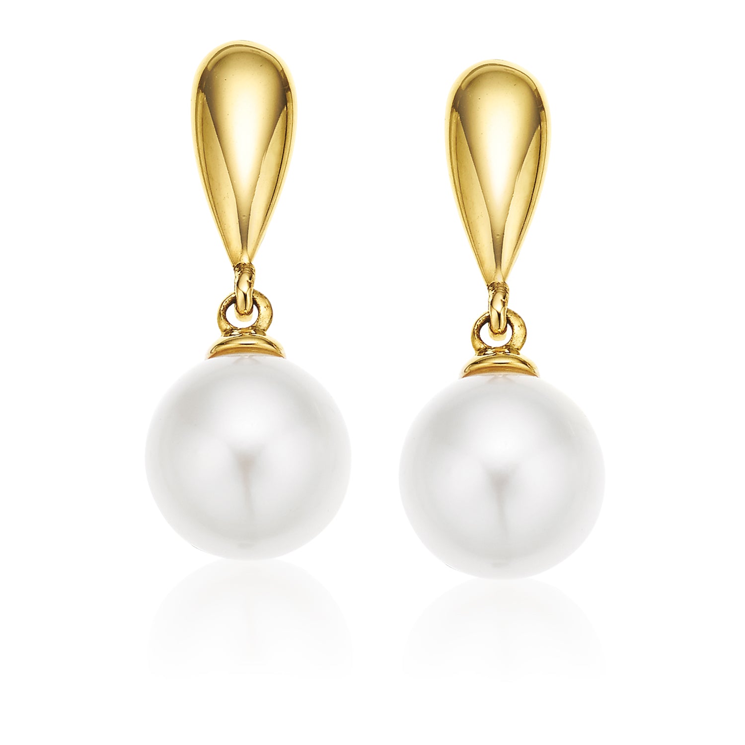 Hardy Brothers Jewellers | Australian South Sea Pearl and Aquamarine Drop  Earrings in 18ct Yellow Gold