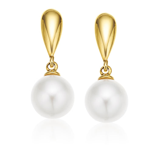 9ct Yellow Gold Cultured 6mm Freshwater Pearl Earrings – Mazzucchelli's
