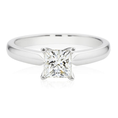 Promise 18ct White Gold Princess Cut with 1 CARAT of Diamonds Ring