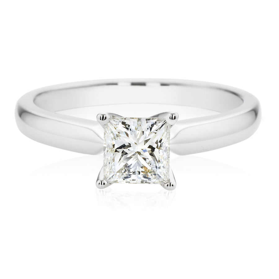 Promise 18ct White Gold Princess Cut with 1 CARAT of Diamonds Ring