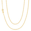 9ct Yellow Gold 45cm Diamond Cut 1:1 Figaro Chain