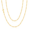 9ct Yellow Gold 45cm Diamond Cut 1:3 Figaro Chain