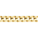 9ct Yellow Gold 8mm Bevelled Diamond Cut Curb 23cm Bracelet