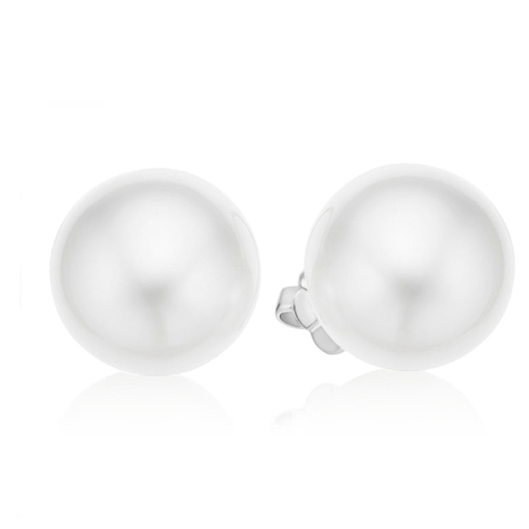 Perla By Autore 18ct White Gold 12mm South Sea Pearl Studs