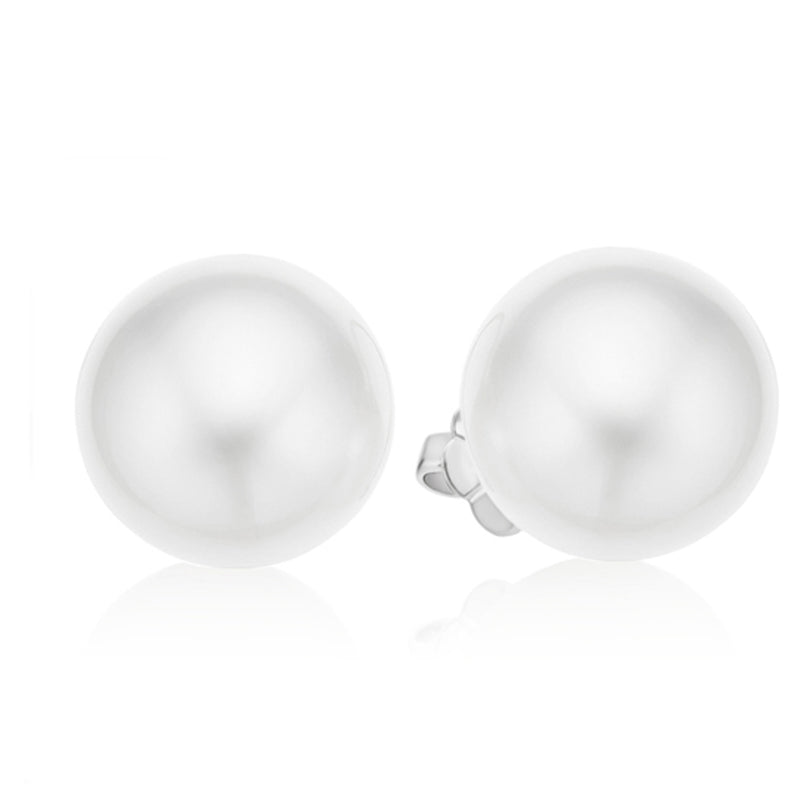 Perla By Autore 18ct White Gold 12mm South Sea Pearl Studs