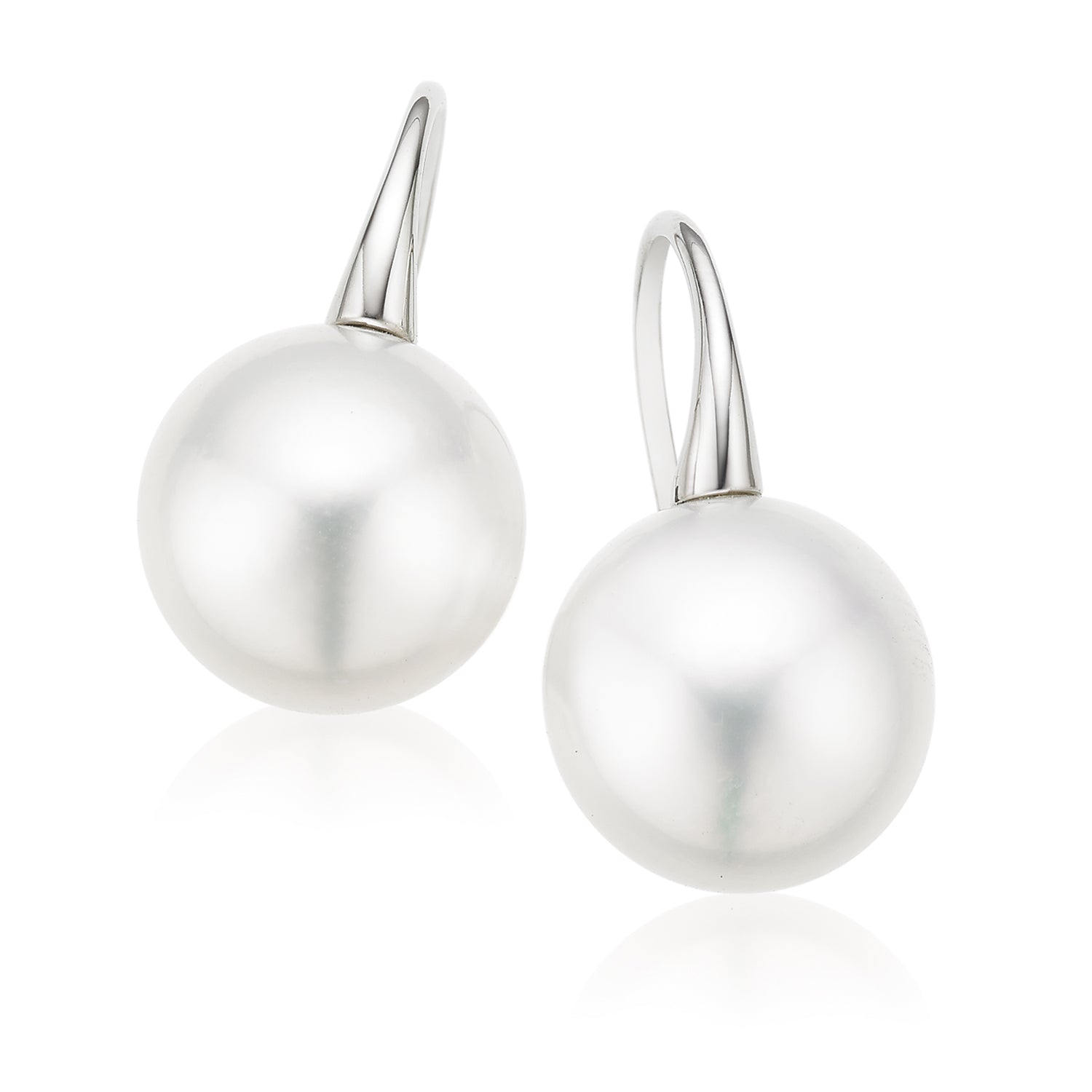 White pearl outlet earrings gold