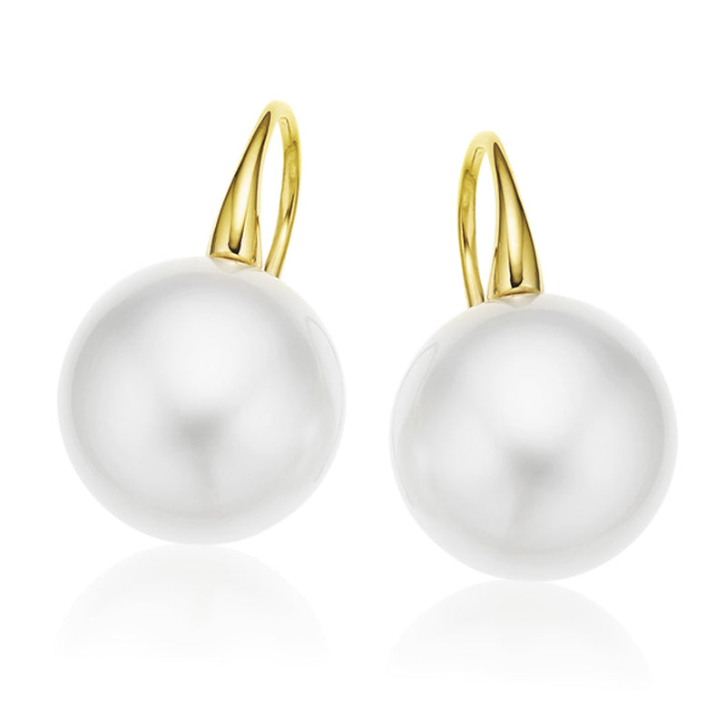 Perla By Autore 18ct Yellow Gold 13mm South Sea Pearl Earrings