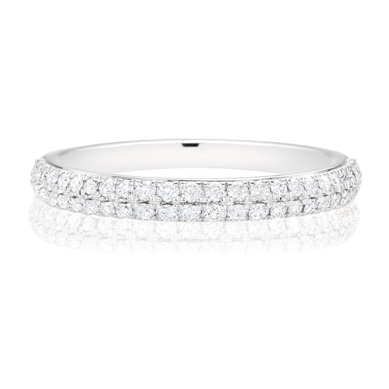 Vera Wang Love 18ct White Gold Round Brilliant Cut with 0.38 Carat tw of Diamonds Ring