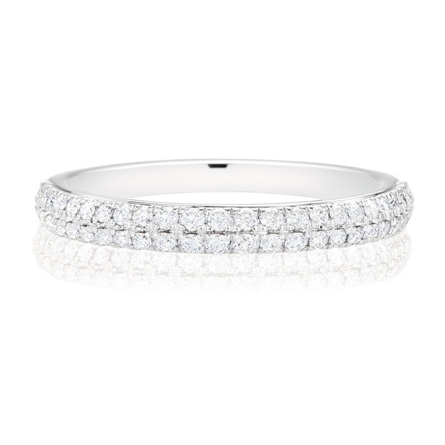 Vera Wang Love 18ct White Gold Round Brilliant Cut with 0.38 Carat tw of Diamonds Ring
