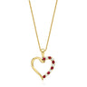 9ct Yellow Gold Round Brilliant Cut Ruby & Diamond Set Pendant