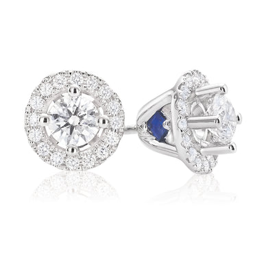 Vera Wang Love 18ct White Gold Round Brilliant Cut with 1/2 Carat tw of Diamonds Earrings